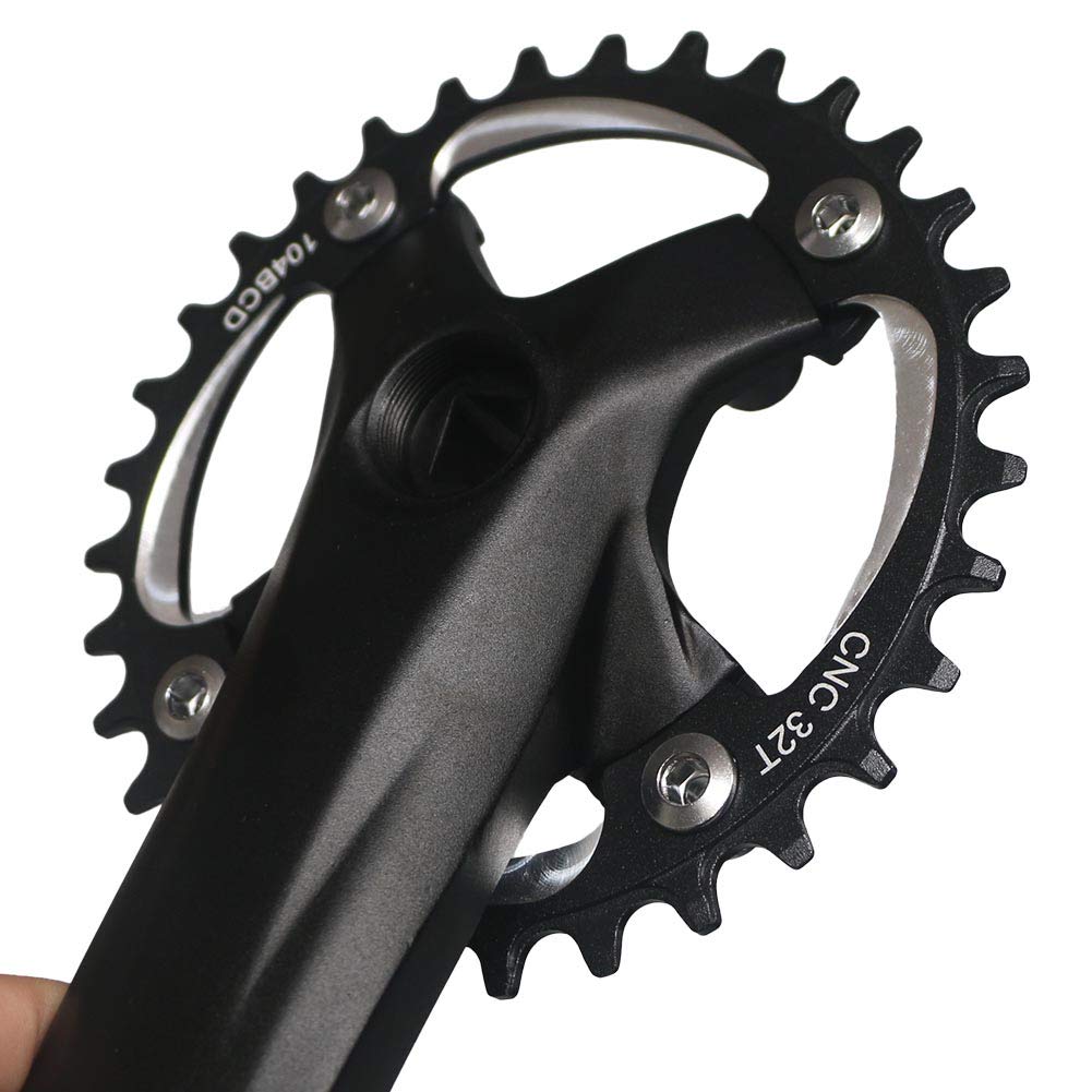 GANOPPER 32T Square Taper Crankset Single Speed Road Bike Crank Set 104 BCD 32 T Mountain Bike 170mm Crankset for MTB 9 10 11 Speed Crankset