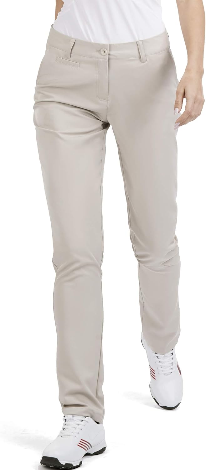 Skiennix Women's Golf Pants - Lightweight Stretch Twill Chino for Comfort & Breathability
