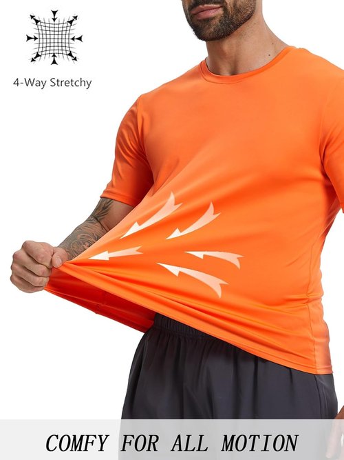 KINGFEN Men's UV Sun Protection Shirt - Quick Dry UPF 50+ Athletic T-Shirt | Performance Top