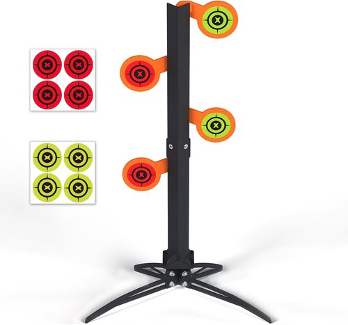 AR500 Dueling Tree Target Kit - 4-Piece Steel Paddles for .22 Rimfire Shooting Practice | 4" Diameter