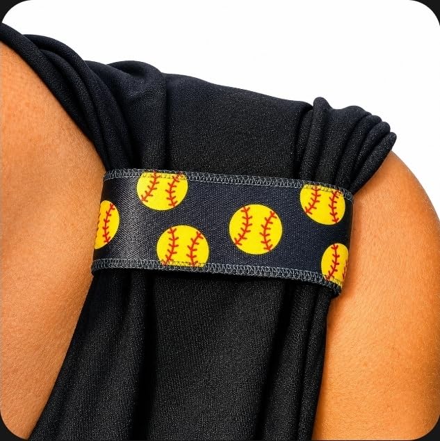 Softball Sleeve Holders - Adjustable 1 Pair Black