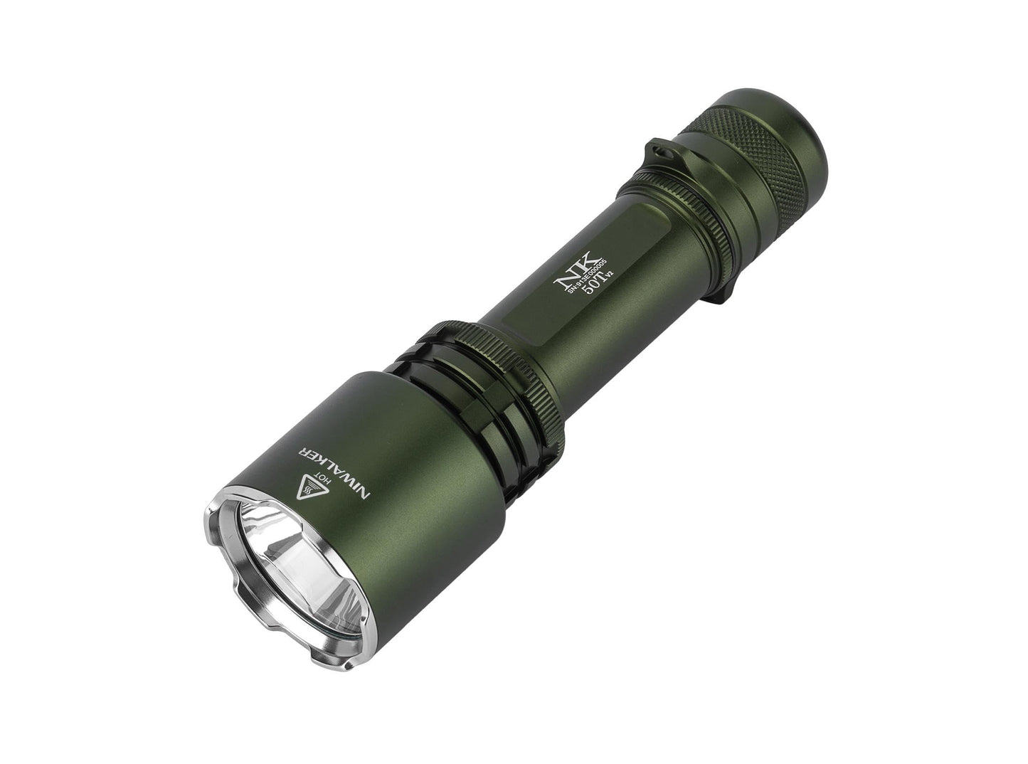 Niwalker N50t V2 Rechargeable LED Flashlights High Lumen, 2,300 Lumens, Long Throw Tactical Flashlight Super Bright, Powerful Flashlight 3 Modes Flash Light for Emergency, Camping, Hiking (Green)