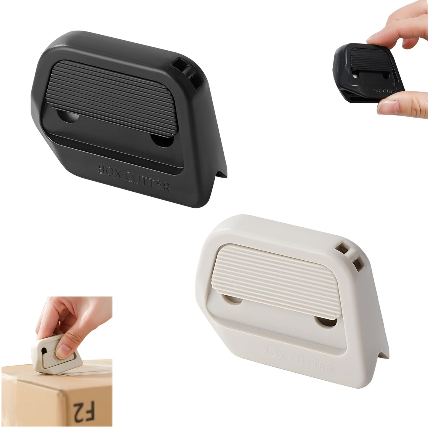 2Pack Creative Magnetic Box Cutter –Cardboard Cutting Tool, Retractable Envelope Letter Opener Unpacker with Ceramic Blade, Safe for Home and Office Use