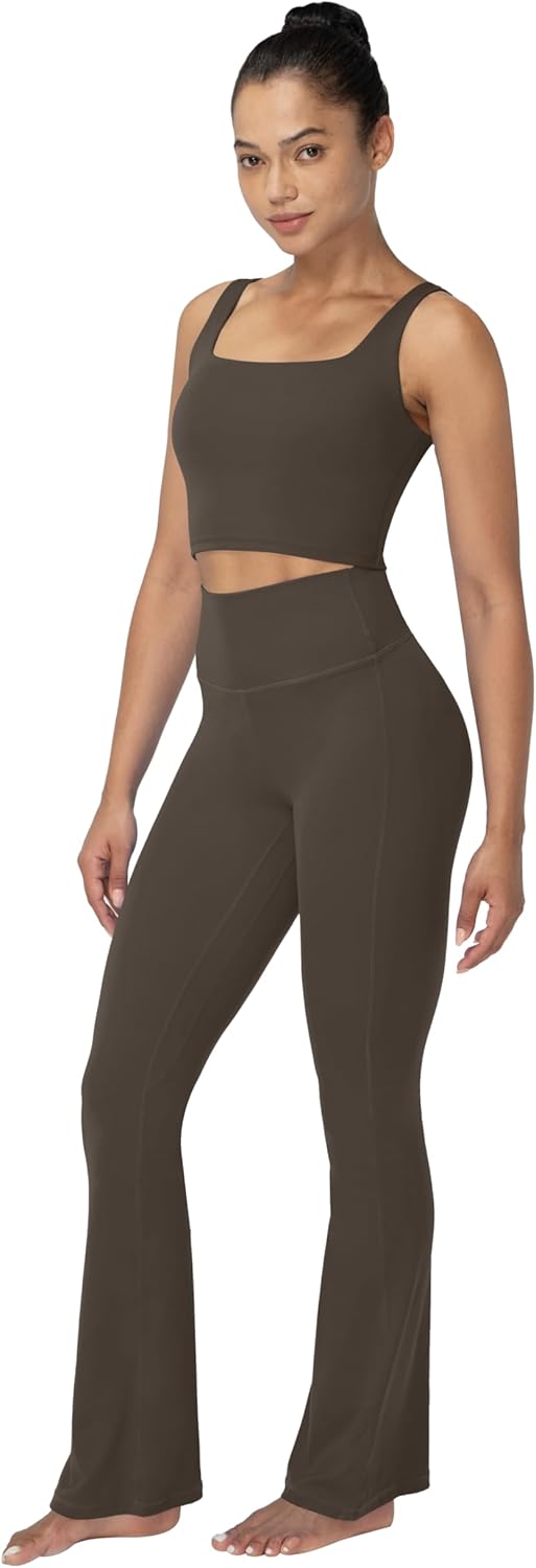 Sunzel Mini Flare Leggings - High Waist Yoga Pants with Tummy Control | Casual Bootcut Design for Women