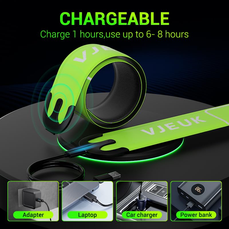 LED Armband Running Lights - Rechargeable & Reflective Safety Gear