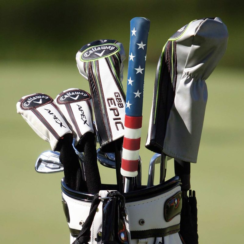 Craftsman Golf Stars and Stripes Red White Blue USA Flag Alignment Stick Cover Case Holder