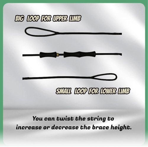 DEERACE Recurve Bow String Set - Durable Dacron Bowstring with Finger Savers & Guard