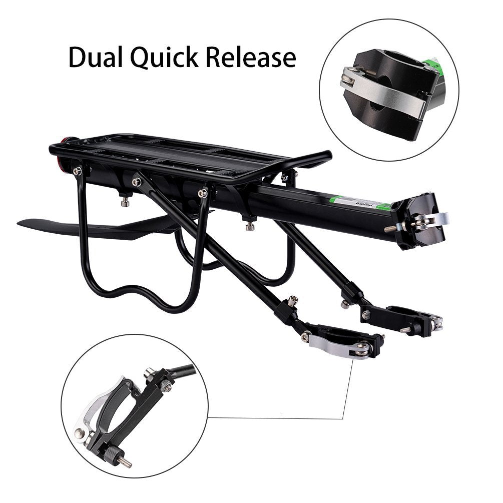 ROCKBROS Rear Bike Cargo Rack Quick Release Bike Carrier Rack with Fender Mountain Road Bicycle Rear Racks