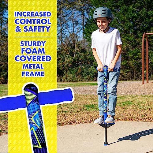 Flybar Geo Jolt Pogo Stick for Kids Ages 6+ - Beginner Outdoor Toy with Foam Frame