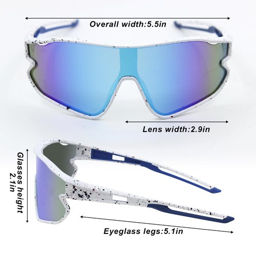 Kids Sunglasses – Boys Sunglasses for Age 8-10, UV400 Protection Youth Baseball Glasses & Sport glasses, Lightweight Durable Design for Outdoor Activities, Great for Cycling, Running, and Fun (Red)