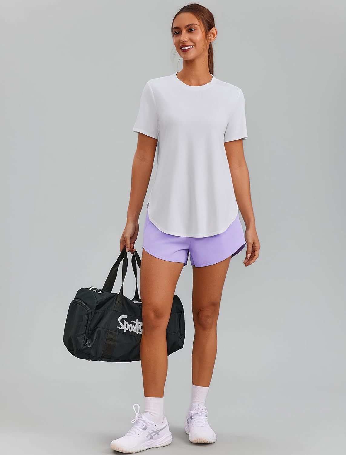 PINSPARK Workout Tops for Women - Short Sleeve Athletic Shirts | UPF 50+ Quick Dry for Gym & Hiking (S-3XL)