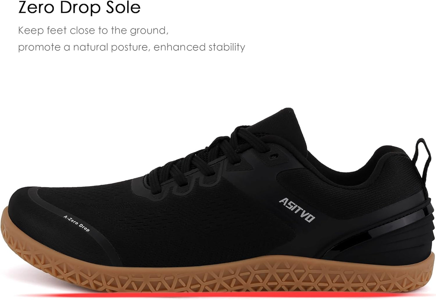 ASITVO Wide Barefoot Shoes for Men - Zero Drop Minimalist Cross Trainers with Colorful Knit Upper