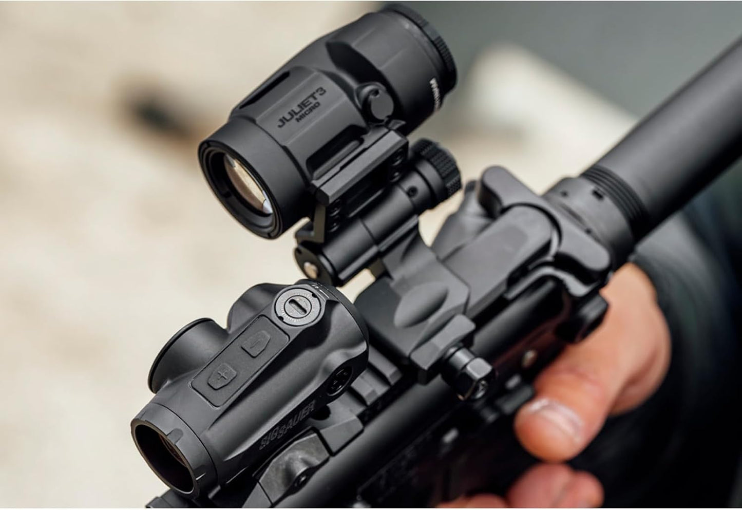SIG SAUER ROMEO5 Gen II Red Dot Sight with 3x22mm JULIET3-Micro Magnifier | Durable Waterproof Shooting Optic Kit