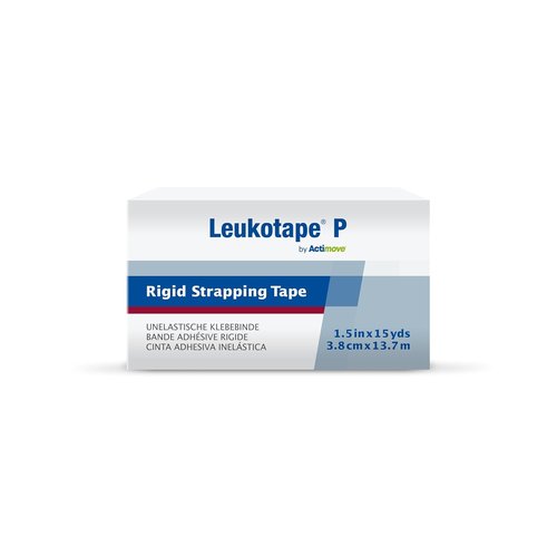 Leukotape P Rigid Medical Tape - Non-Elastic Sports Tape for Joint Support & Injury Prevention - 1.5 in x 15 yds, Beige