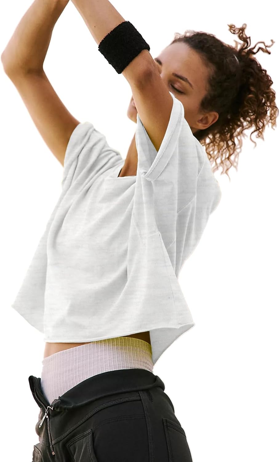 Skiennix Women's Crop Top - Casual Cotton Athletic T-Shirt for Summer | Short Sleeve, Lightweight