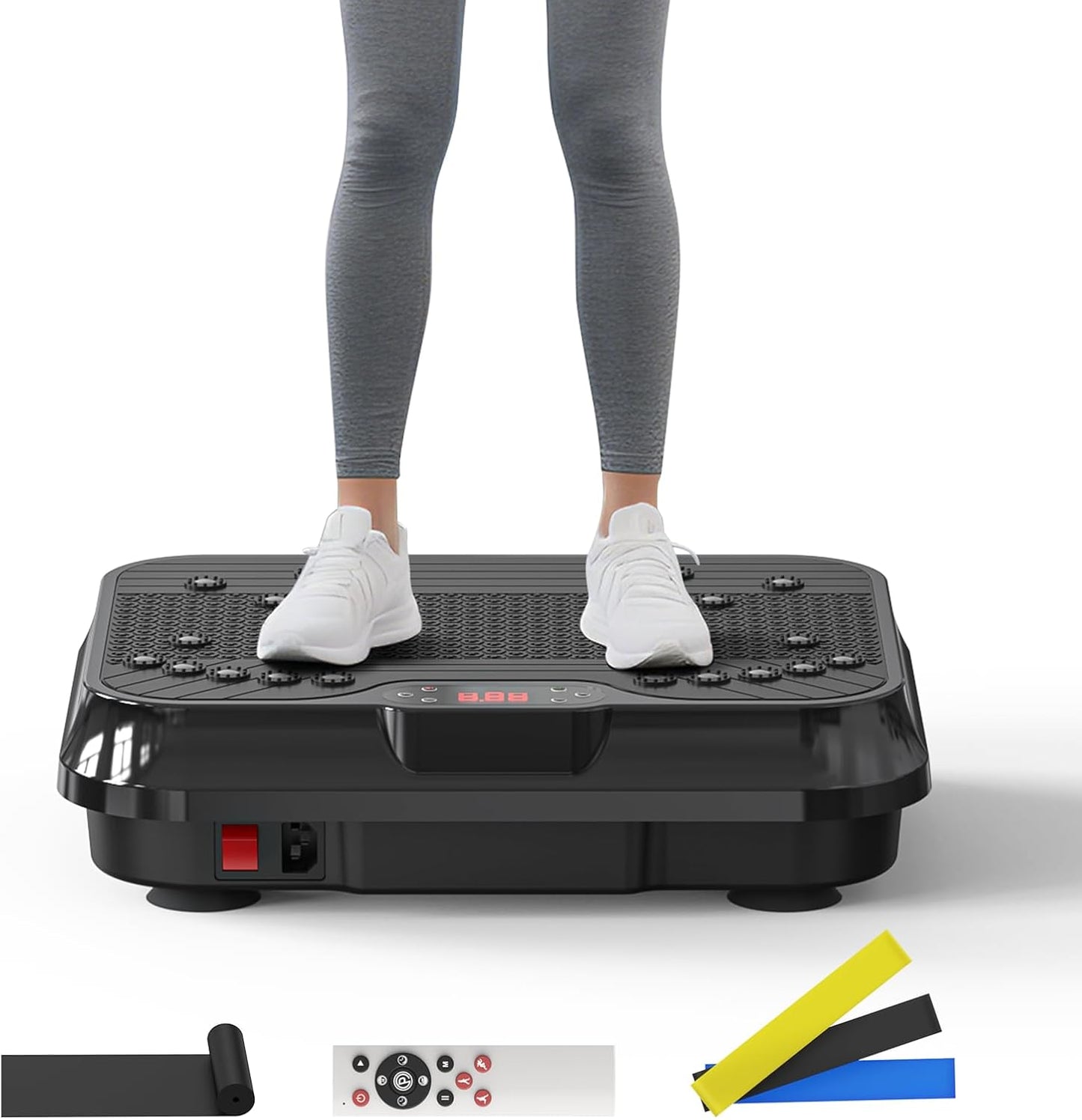 Skiennix Vibration Plate Exercise Machine - 400 Lbs Capacity, 250 Speed Levels for Whole Body Fat Burning