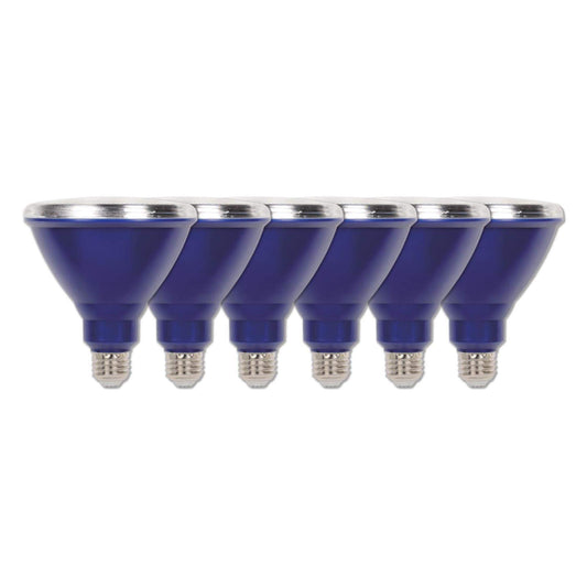 Westinghouse 3315120 100-Watt Equivalent PAR38 Flood Outdoor Weatherproof LED Light Bulb with Medium Base (6), Six Pack Blue 33151