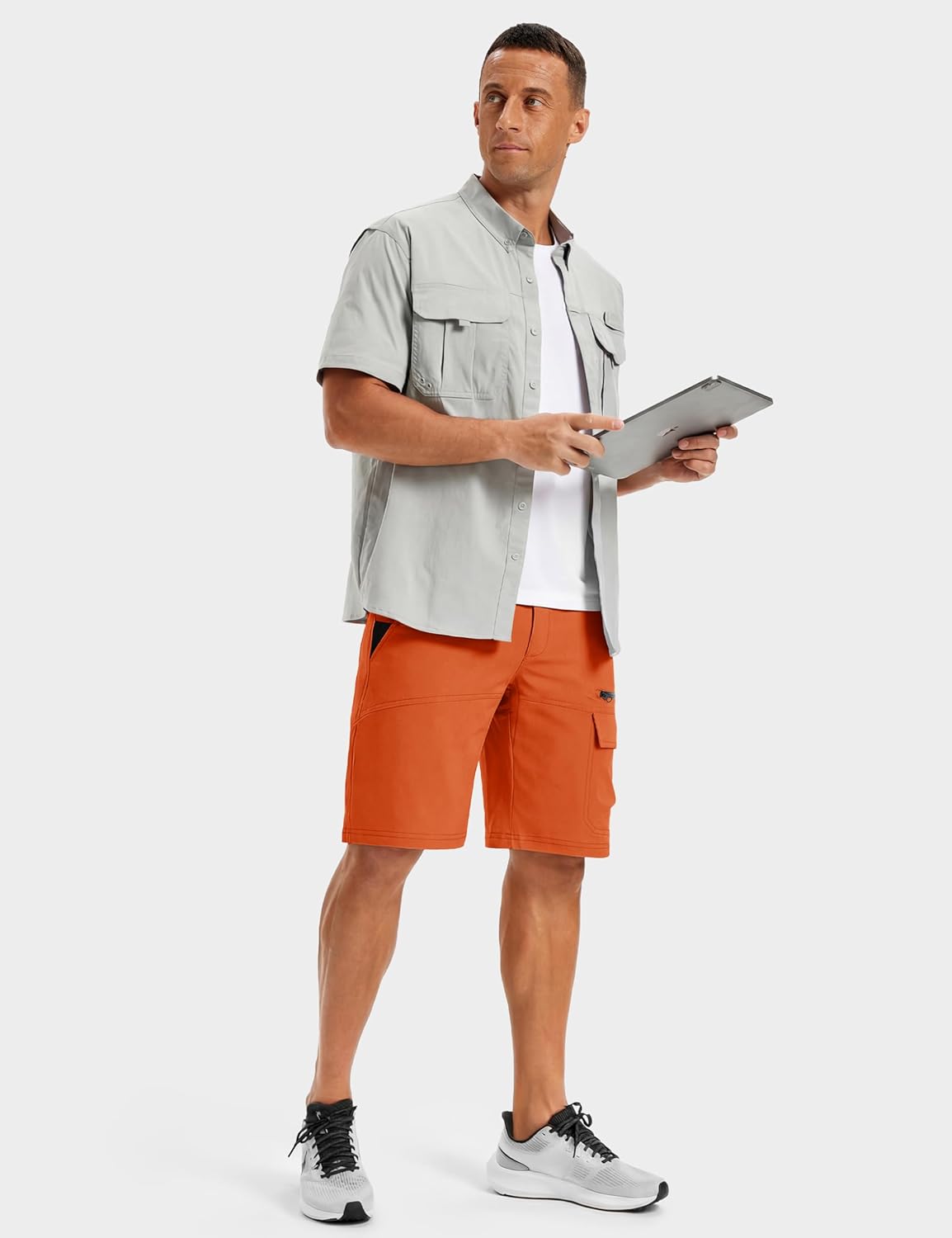 TACVASEN Men's Quick-Dry Cargo Shorts - Water-Resistant Casual Hiking & Golf Shorts