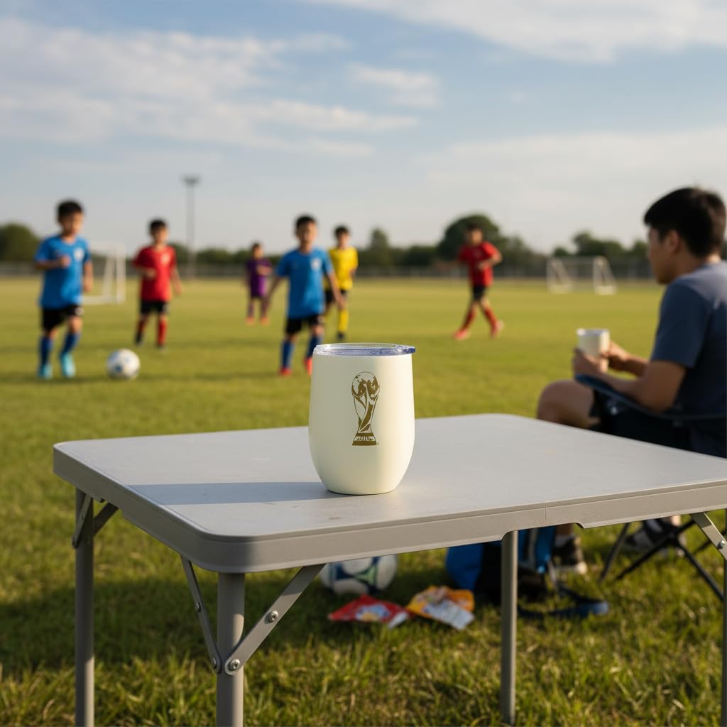 Official 2026 FIFA World Cup 12oz Insulated Wine Tumbler – Stainless Steel, Reusable, Dishwasher Safe - Keeps Drinks Chilled - Crafted for Everyday Use, From Cozy Nights to Vibrant Tailgate