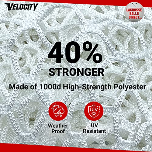 Heavy Duty Lacrosse Net - 6' x 6' x 7' - Weatherproof & UV Resistant - 6MM / 1 Pack / Black