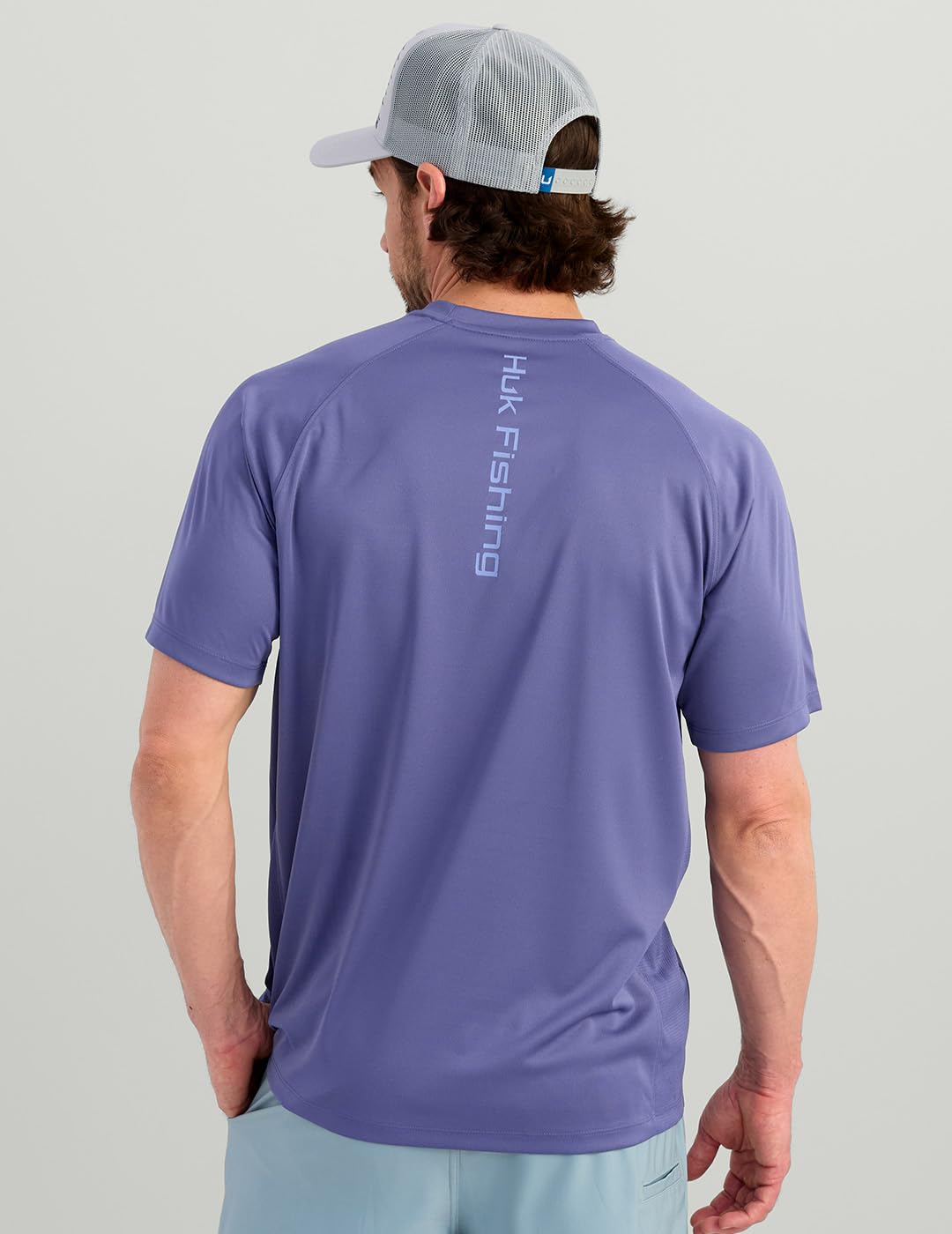 HUK Mens Pursuit Short Sleeve, Performance Shirt + Sun Protection, Skipper Blue, X-Large