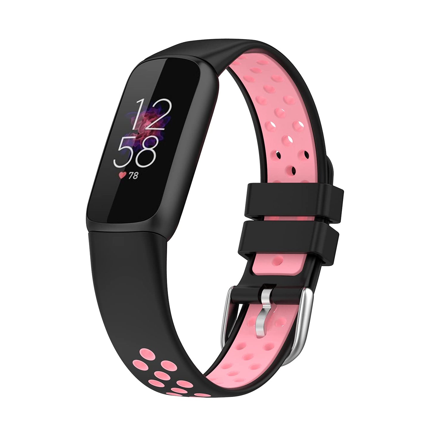 Replacement Straps Compatible with Fitbit Luxe Bands Smartwatch Accessories Breathable Silicone Bands Quick Release Sport Wristband Strap for FitBit Luxe for Women Men
