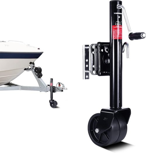 FZZD 2000lbs Heavy Duty Trailer Jack with Wheel - 12" Lift for RVs and Boats