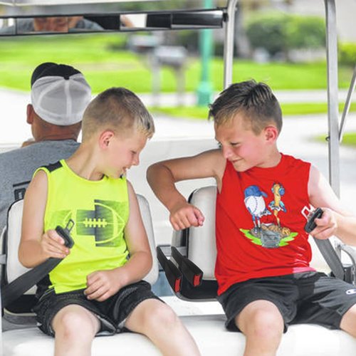 Golf Cart Seat Belt，HKOO Universal Golf Cart Seat Belt, Retractable Belt for EZGO TXT, Club Car DS and Yamaha, 2 Pack