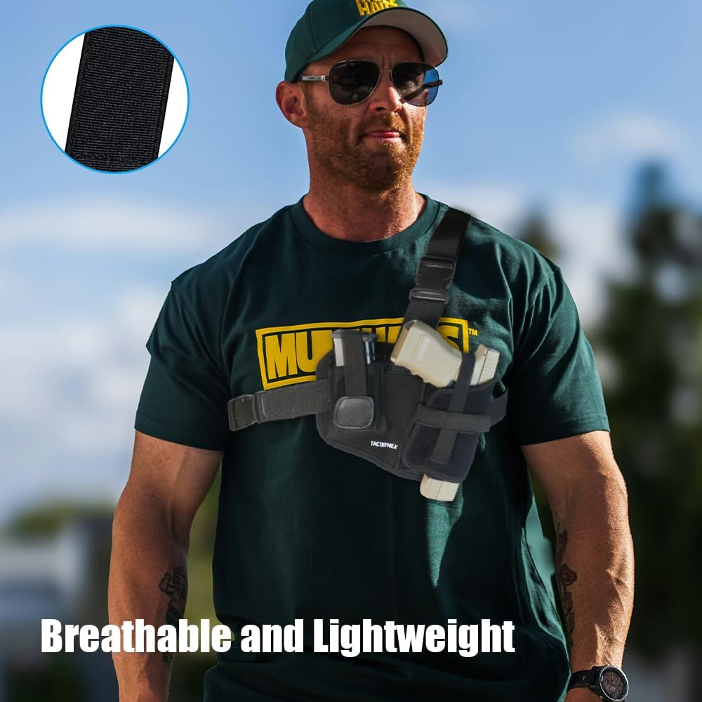 Universal Shoulder Holster by [Brand Name] - Right-Hand Fit for Glock 19, 1911, Sig P365 & More | Ideal for Hiking & Outdoor Activities