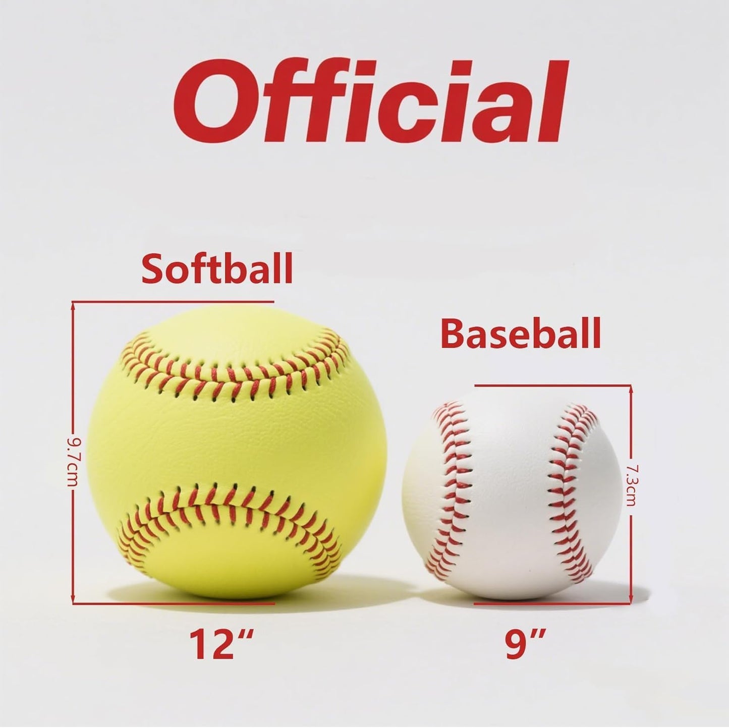 Skiennix 9-Inch Blank Baseballs - Solid Cork Core for Autographs & League Play | 2 Pack