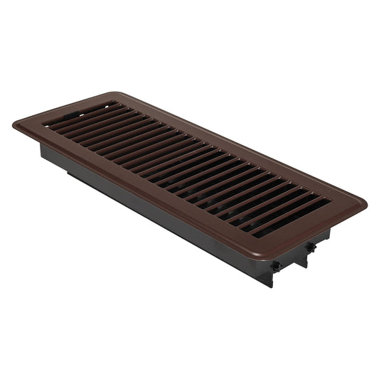 Deflecto HVAC Floor Register, 4" x 12", Brown