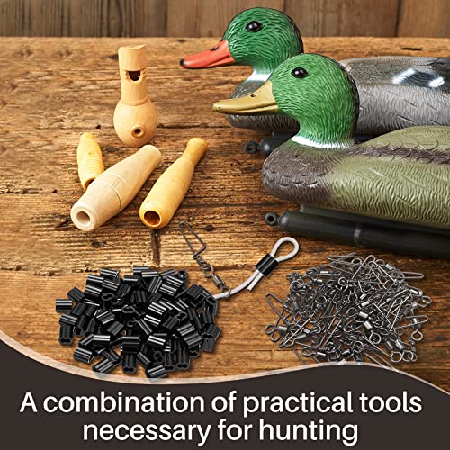 Hotop Decoy Crimp Swivel Snap Set for Duck Decoys – Black, 80 Pieces