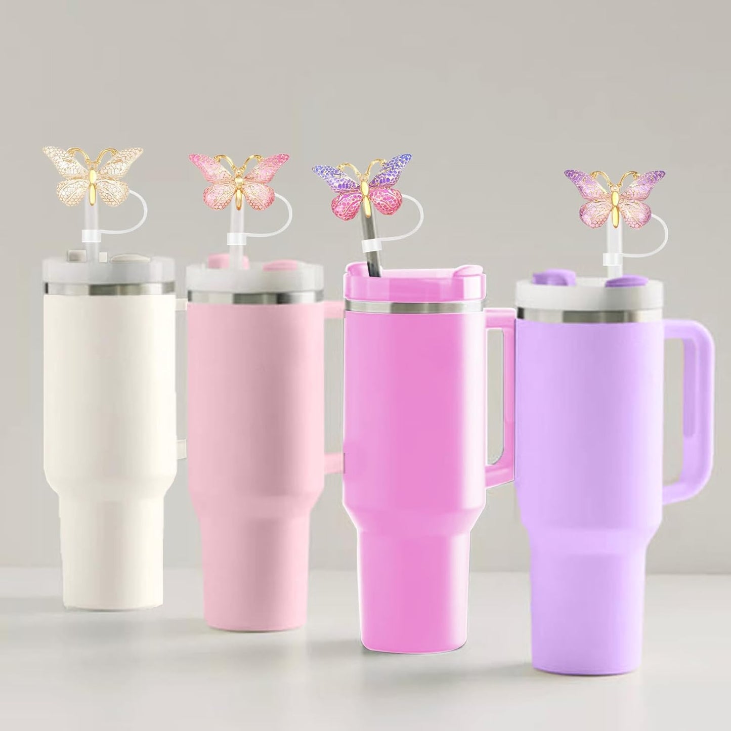 Stanley | Cute Straw Cover Cap - Bling Straw Toppers for 30 & 40 oz Tumblers | Reusable Protector