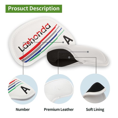 Lashonda Iron Golf Headcovers｜Premium Club Head Covers｜Lightweight Waterproof & Dustproof｜Reinforced Durable Design｜Non-Slip Buckle（Compatible with Iron Sets）