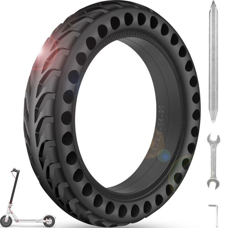BANGTING 50/75-6.1 Tubeless Solid Tires for Electric Scooter, 8 1/2 x2 Tire for Gotrax GXL V2 / XR/APEX, 8.5x2 inch Tire Replacement for Xiaomi Pro 2 / M365 / 1S (Black 1PCS)