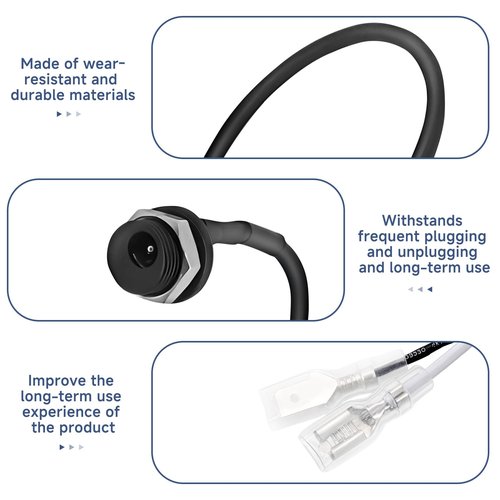 Filloman Compatible with Peloton Exercise Bike Power Cord Replacement – Input Cable Charger Plug Connector Adapter (Not for Bike Plus), Replacement for Peloton Bike Power Supply Cable