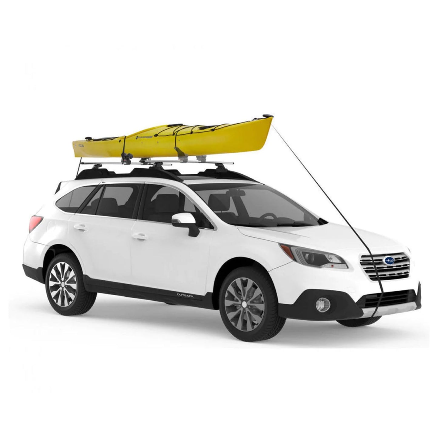 YAKIMA HandRoll Rooftop Mounted Kayak Rack for Vehicles with Heavy Duty Strap, Bow, and Stern Tie Down, Tool Free Installation, Set of 2 Kayak Rollers