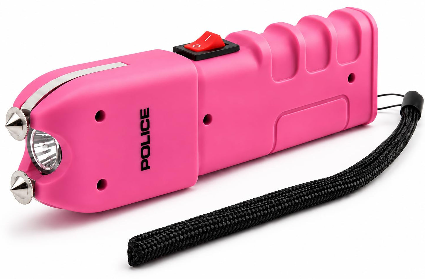 POLICE Stun Gun for Self Defense 928 - High Voltage Rechargeable with LED Flashlight, Compact & Heavy Duty, Personal Security for Women - Pink