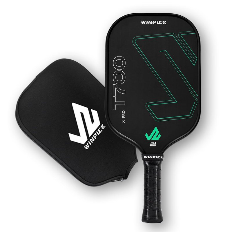 WINPICK Carbon Fiber Pickleball Paddle, T700 Raw Carbon Fiber Pickleball Racket, Thermoformed Pickleball Paddle for More Control & Power, 16 MM PP Honeycomb Core, Non Slip Comfort Grip USAPA Approved