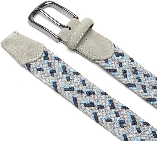 Fabio Valenti Men's Stretch Woven Braided Belt - Versatile 1 3/8" Design for Golf & Casual Wear
