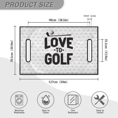 FUIBENG Love to Golf Cart Seat Covers Golf Cart Seat Towel Washable Breathable Microfiber