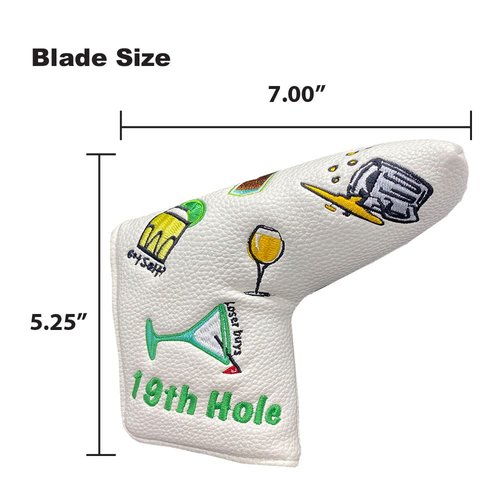 Giggle Golf 19th Hole Golf Headcovers – Funny Cocktail Driver & Fairway Covers & 3-Pack Set – Premium PU Leather, Fits Most Golf Clubs, Great Gift for Women & Men (for Blade)
