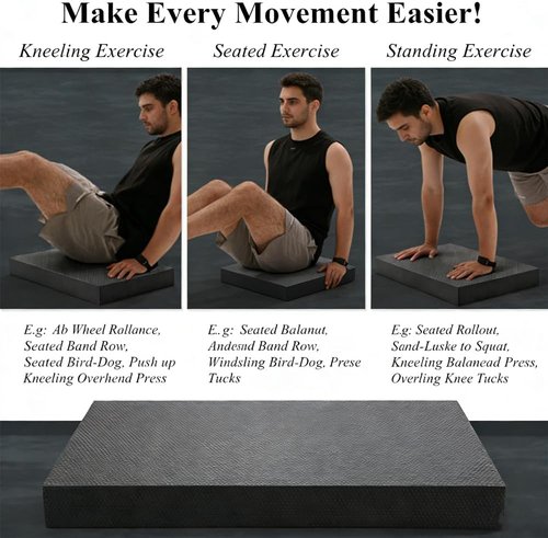 High-Density Balance Pad by Skiennix - Extra Large Foam Board for Rehabilitation & Stability Workouts