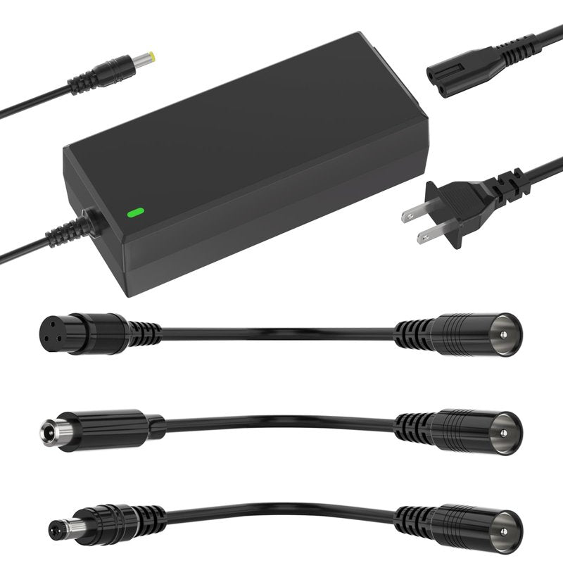 42V 2A Scooter Charger 4 in 1 Removable Connector for 36V Pocket Mod, Sports Mod Lithium Battery Compatible with GOTRAX,Ninebot,Hiboy Electric Scooter Charger