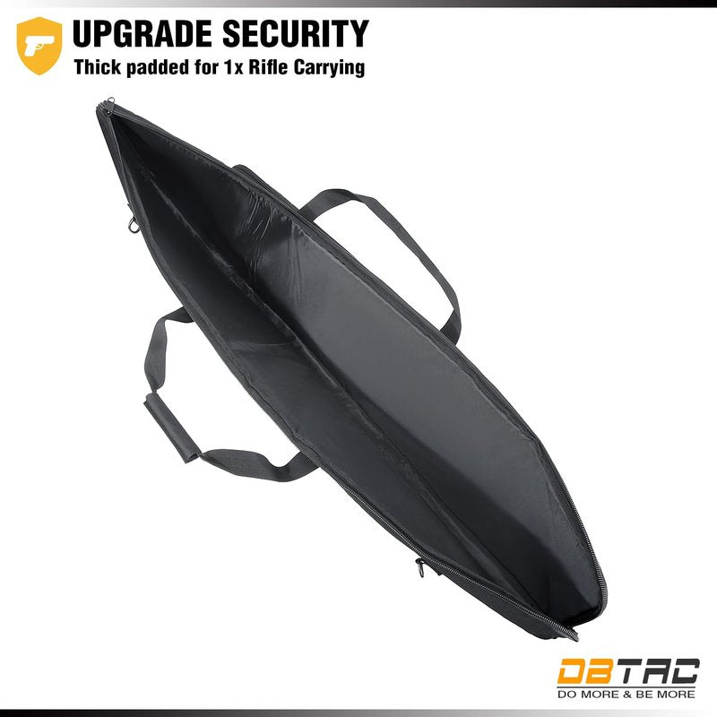 DBTAC Urban Minimalist Basic Low Profile Single Long Rifle Bag Pistol Gun Case for Airsoft Range Shooting Outdoor Hunting | 45", Black