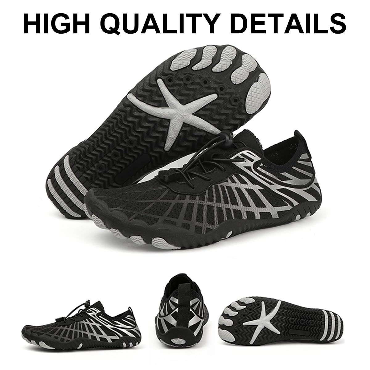 ELETON Barefoot Shoes Women Men Footwear, Wide Toe Box Hiking Zero Drop Non-Slip Quick-Dry River Boat Pool Beach Water Shoes, Lightweight Swimming Running Walking Sneakers Unisex