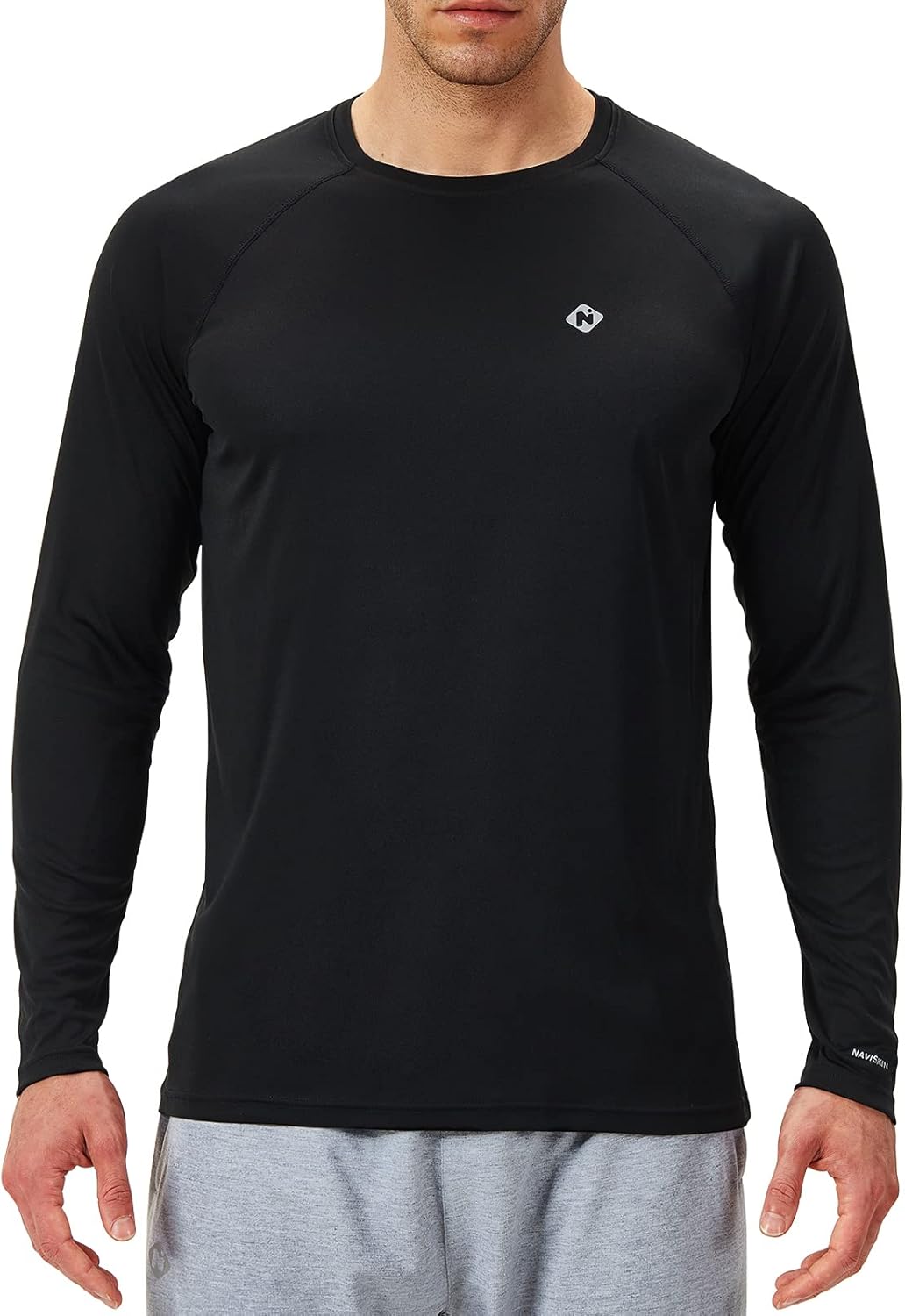 NAVISKIN Men's Rash Guard | UPF 50+ Sun Protection Long Sleeve Shirt | Quick Dry & Lightweight