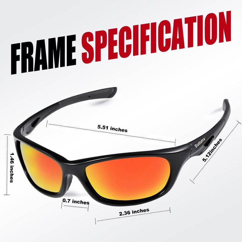 Duduma Polarized Sports Sunglasses for Men Women Baseball Running Cycling Fishing Driving Golf Unbreakable Frame Du646