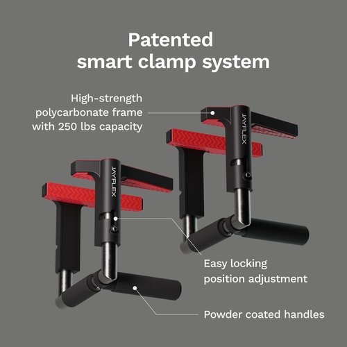 Jayflex CrossGrips Compact Pull Up Bar - Adjustable Door Frame Fitness Bar | 250 lbs Capacity