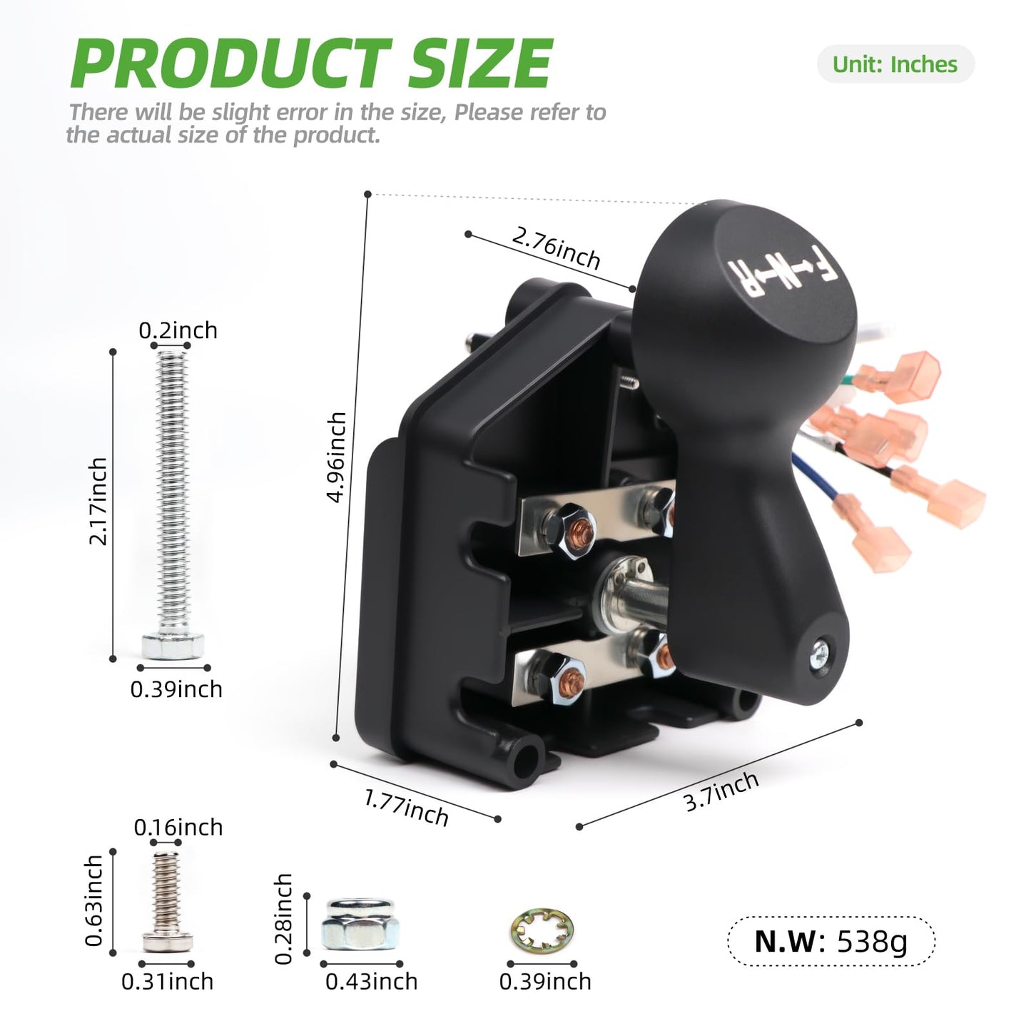 OXTOUF Golf Cart 48V Forward Reverse Switch Assembly with Handle Fits Club Car DS 1996-UP and 2018-UP Tempo OEM# 101753005 1012987 1013198